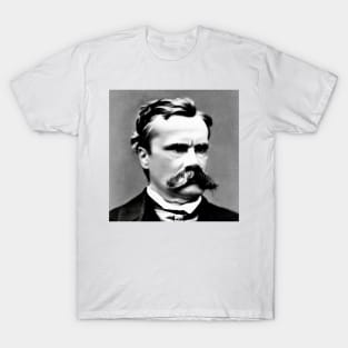 Friedrich Nietzsche Black and White T-Shirt